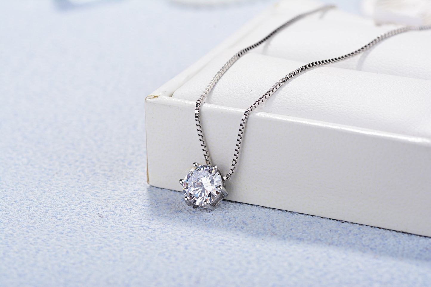 Crystal Zirconia Round Pendant