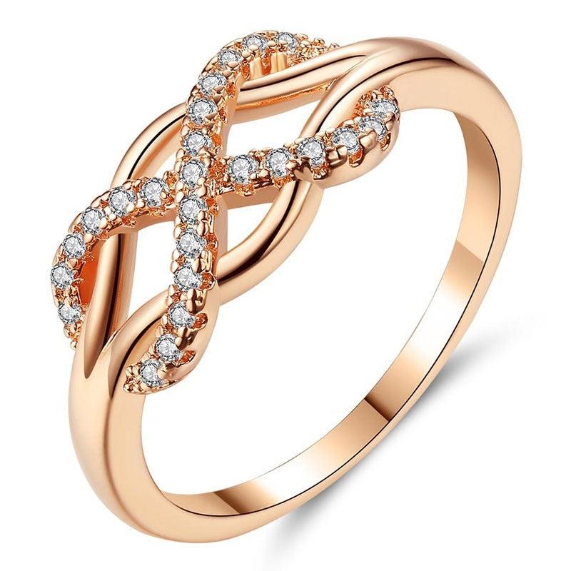 Rose Gold Infinity Love Ring