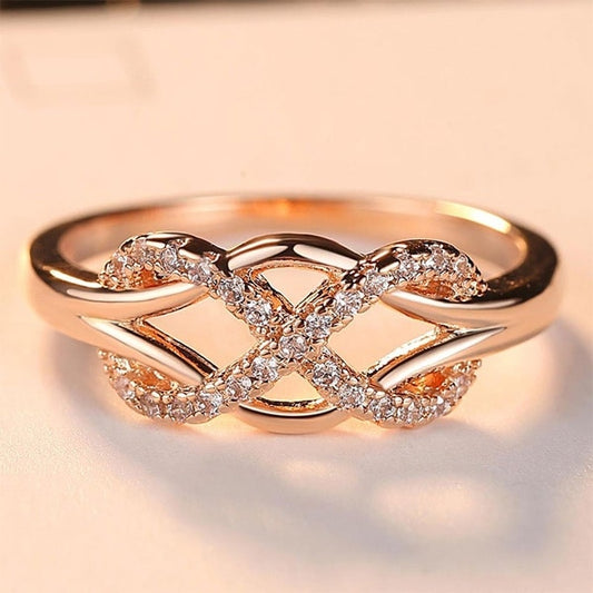 Rose Gold Infinity Love Ring